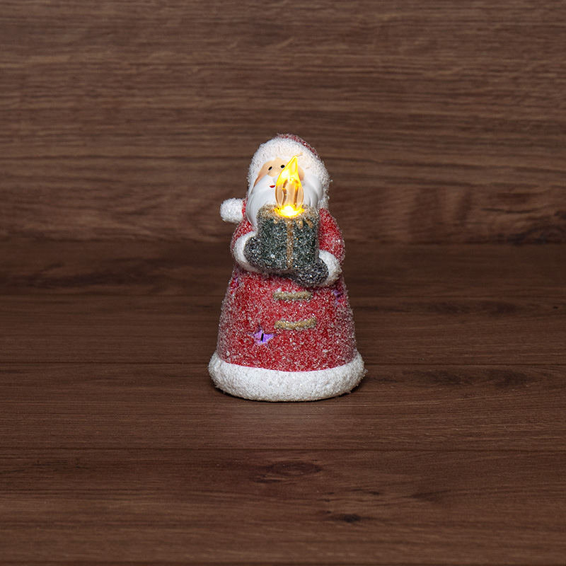 Керамическая фигурка Дед Мороз со свечкой 7х7х12 см 
