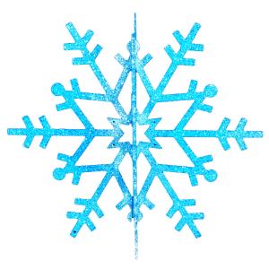 Елочная фигура Снежинка резная 3D, 61 см, цвет синий